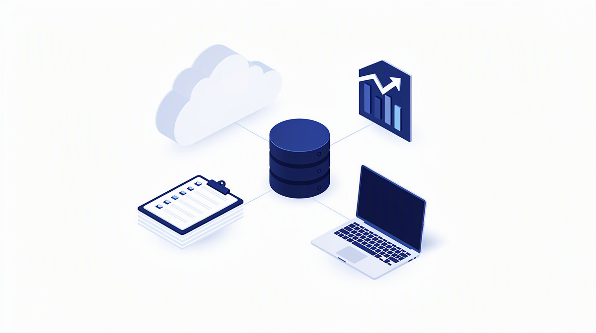 Cloud, Datenbank und steigendes Diagramm als Symbol für sinnvolle Einsatzfälle.