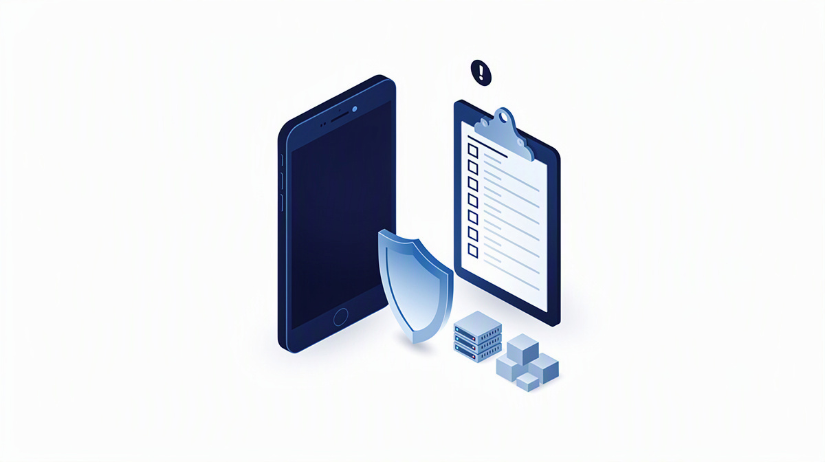 Smartphone neben Klemmbrett mit Checkliste als Symbol für sinnvolle Push-Benachrichtigungen.
